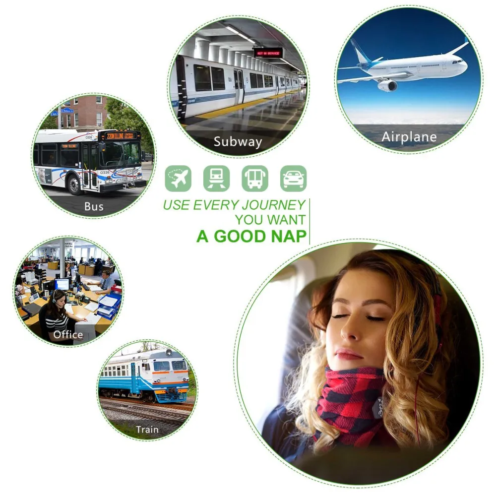 Modern Travel Pillow - Grid