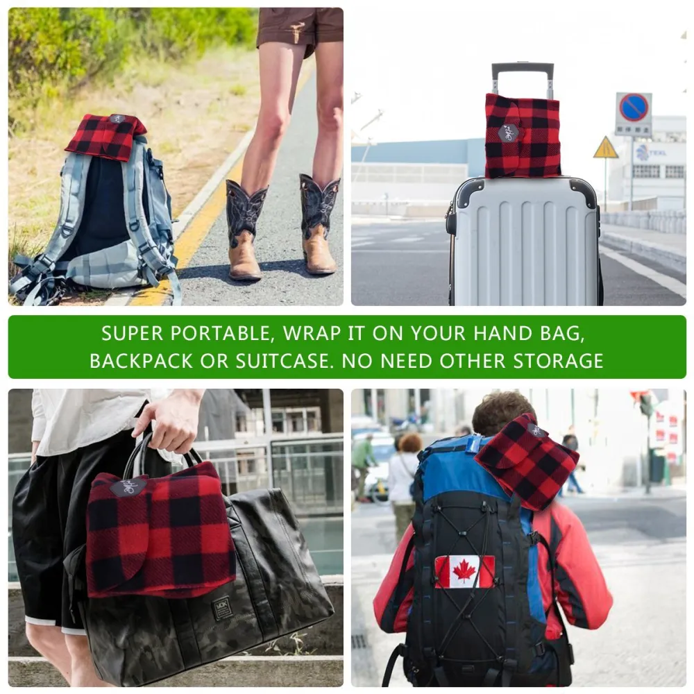 Modern Travel Pillow - Grid