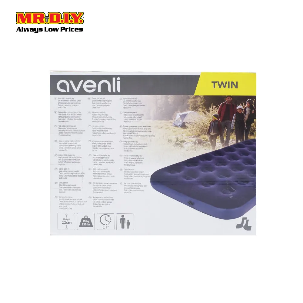 (MR.DIY) AVENLI Twin Flocked Inflatable Indoor Outdoor Air Bed (191cm x 99cm x 22cm)
