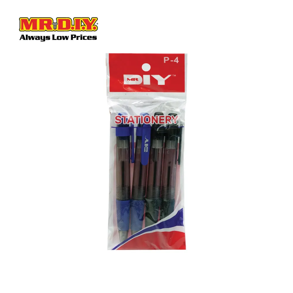 (MR.DIY) Ball Pen 0.7mm (4 pcs)