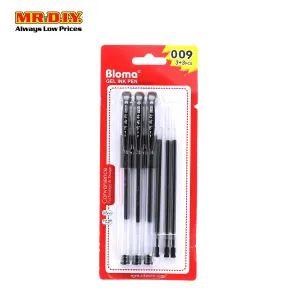 (MR.DIY) Bloma Black Gel Ink Pen 0.5mm (3 3 pcs)