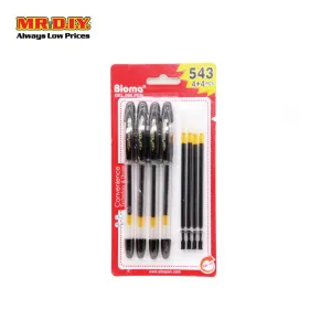 (MR.DIY) Bloma Black Gel Ink Pen 0.5mm (4 4 pcs)