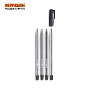 (MR.DIY) Faber Caster NX 23 Ballpoint Pen - Black 0.7mm (4pcs)