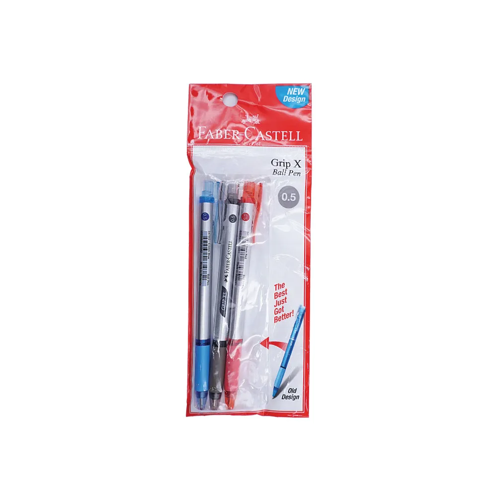(MR.DIY) Faber Caster Triple Colour Grip X5 Ball Pen 0.5mm (3pcs)