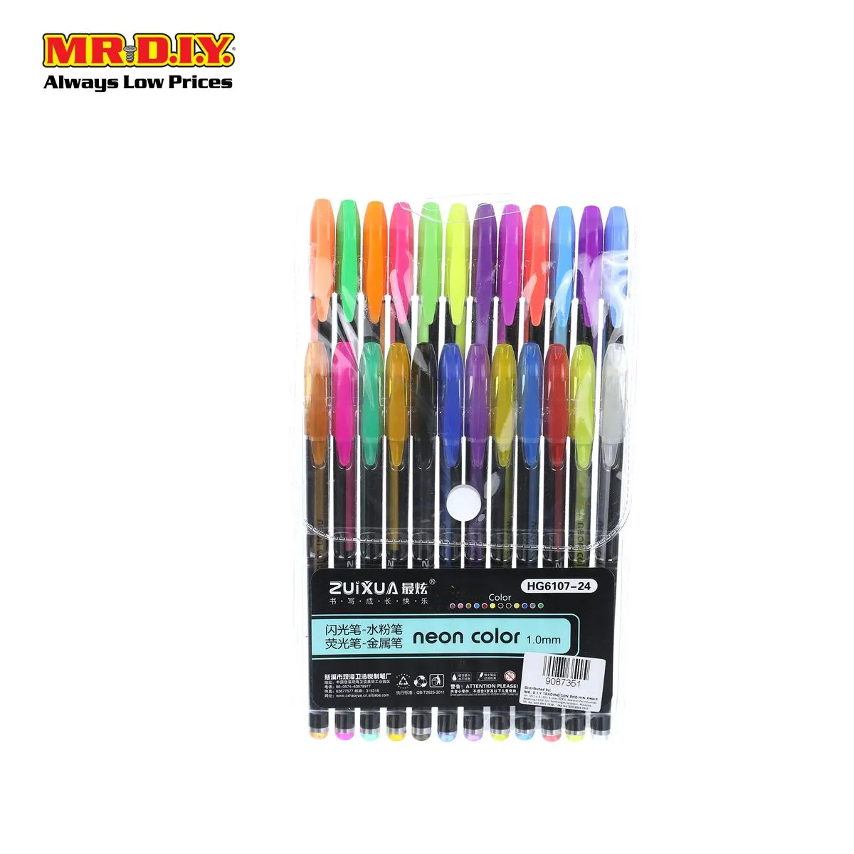 (MR.DIY) Neon Color Pastel Pen 1.0mm (12ps)
