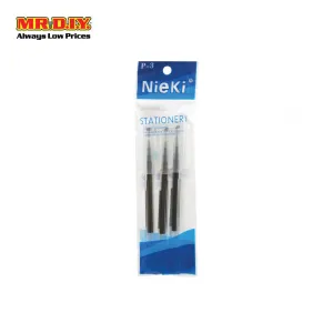 (MR.DIY) Nieki Gel Pen Black G-870 (3pcs)