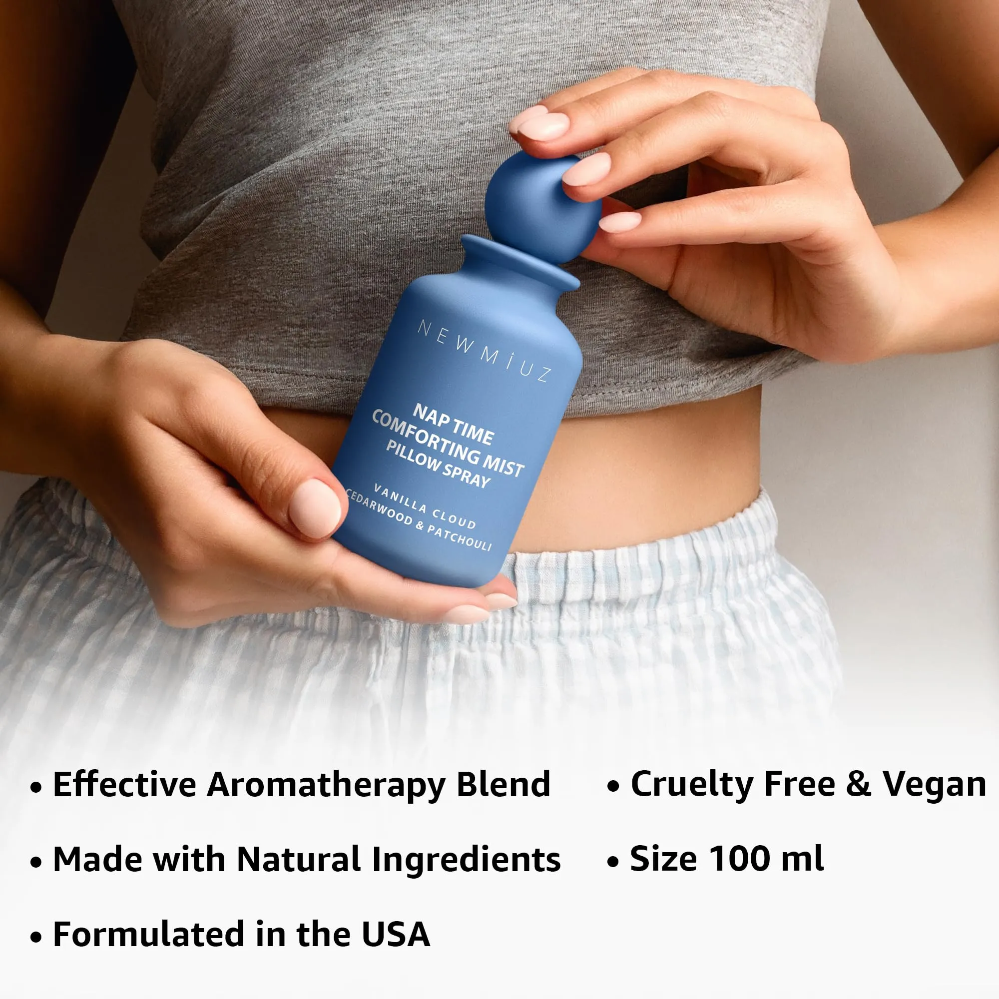 Nap Time Pillow Spray - Vanilla Cedarwood Essential Oils Natural - Fast Acting Aromatherapy Mist for Restful Sleep Relaxation Calming Stress Relief - Bedtime & Shower Spray Luxury Self care Gift