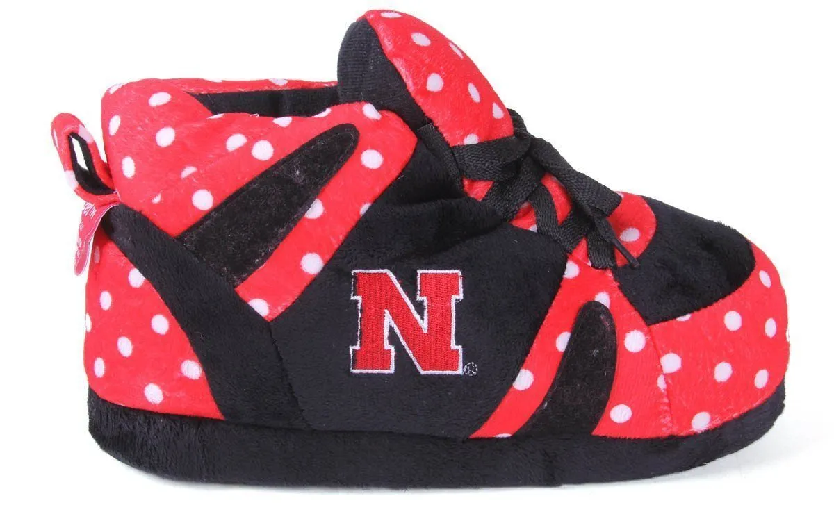 Nebraska Cornhuskers Comfy Feet Polka Dot Slippers