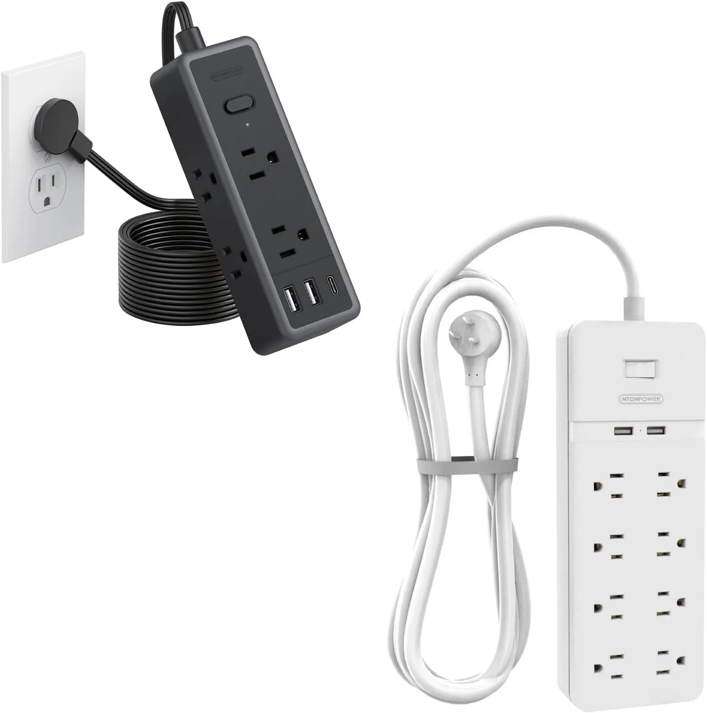 NTONPOWER Extension Cord 25ft with Extension Cord 10ft