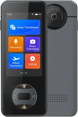 Offline Language Translator Device W10 PRO for 144 Languages and Accents Translator Photo Translation No WiFi Needed for Tavel Business W10 Grey