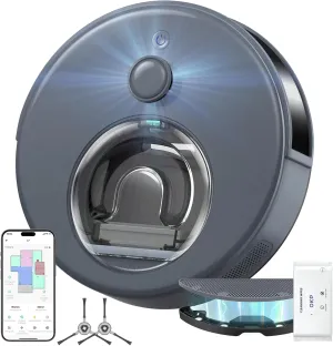 OKP L7 LiDAR Navigation Robot Vacuum and Mop Combo with 6000Pa Power Suction, Precision 3D Mapping, Robotic Vacuum for Hard Floors and Pet Hair Pick Up, Smart No-Go Zone, WiFi/App/Alexa Control