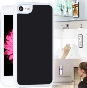 Omio for iPhone SE 2022 / iPhone 8 Antigravity Case Ultra Thin Magical Nano Sticky Technology Anti-Gravity Protective Cover Nano Suction Flexible Non-Slip Anti-Scratch Case for iPhone 7 Case White