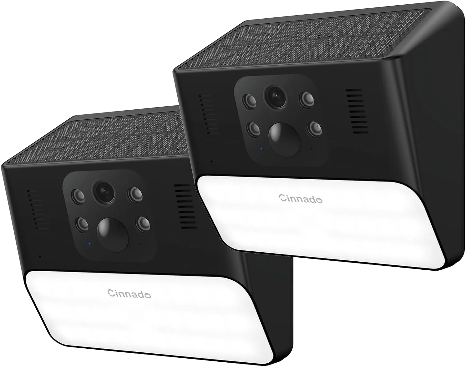 Outdoor Camera Wireless-2.4G 2K Solar Wall Light Cameras for Home Security with AI Motion Detection, Waterproof,Motion Activated Light, Siren Alarm Cloud/SD Storage, S2 (2.4G S2-Black-2Pack)