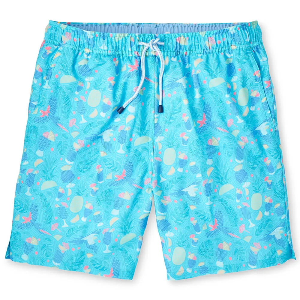 Peter Millar 7-Inch Blue Hawaii Swim Trunks - Radiant Blue