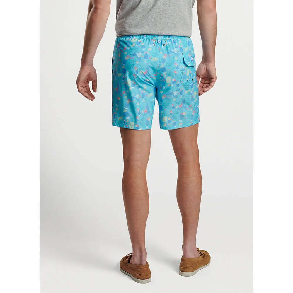 Peter Millar 7-Inch Blue Hawaii Swim Trunks - Radiant Blue