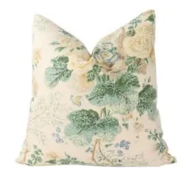 Pillow Cover 100% Linen 20 x 20 inches Double Sided Block Print with Zipper for Easy Removal Home Decor Shabby Chic Farmhouse Neutral Decorative Sofa Couch Accent (Plaid White Grey)