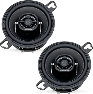 Pioneer TS-A878 2-Way Coaxial Car Audio Speakers (Pair) - 3.5" Round Speakers with a Hard Dome Tweeter, 60 W Max Power, Black
