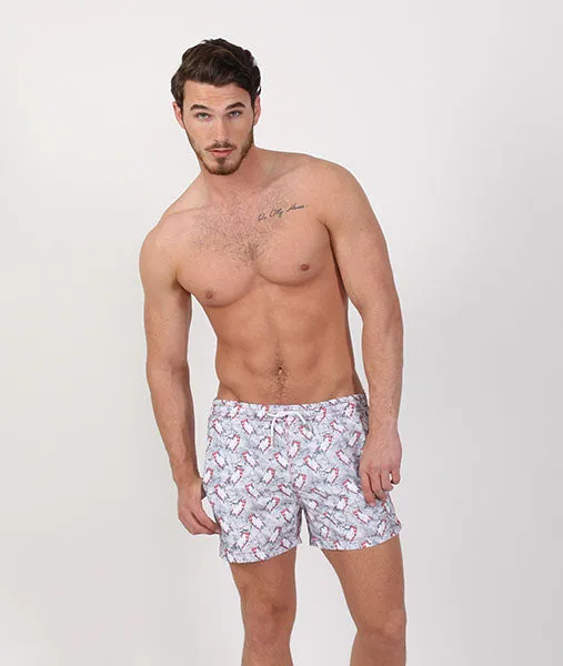 Polar Bear Plunge Print Swim Trunks
