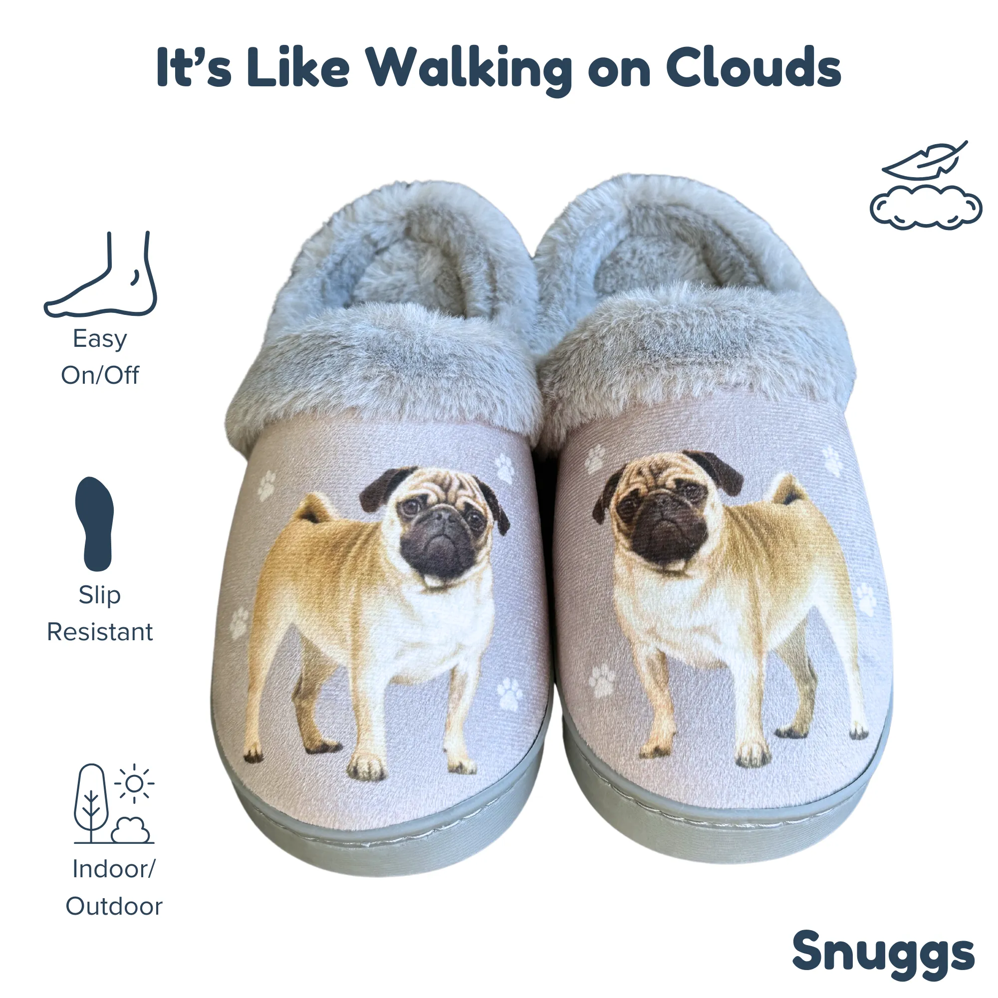 Pug Snuggs Slippers