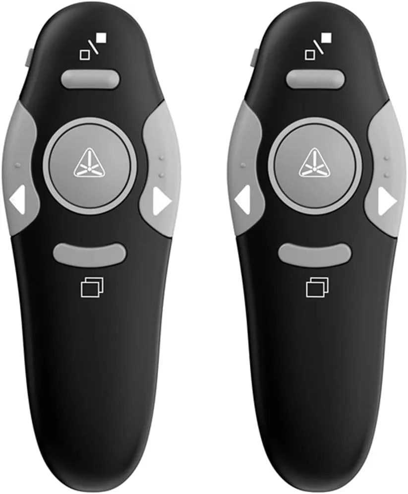 QUI 2 PCS Presentation Clicker Wireless Presenter USB Control RF 2.4GHz Presenter Remote Powerpoint Clicker PowerPoint Slide Advancer for Mac, Computer, Laptop