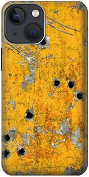 R3528 Bullet Rusting Yellow Metal Case Cover for iPhone 13 mini