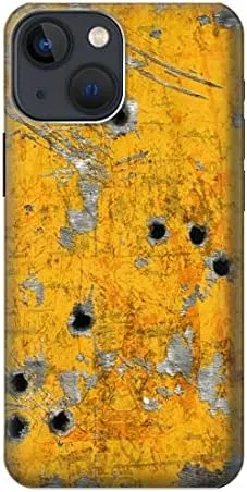 R3528 Bullet Rusting Yellow Metal Case Cover for iPhone 13 mini