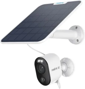 REOLINK 4K Security Wireless Outdoor Camera, Solar/Battery Powered, 8MP Color Night Vision, AI Detection Home Surveillance, 5G/2.4GHz WiFi, Local Storage, No Subscription, Argus 3 Ultra 6W Solar Panel