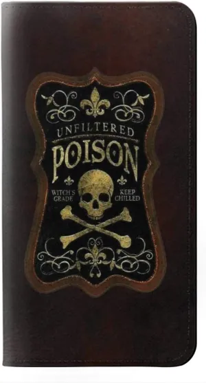 RW2649 Unfiltered Poison Vintage Glass Bottle PU Leather Flip Case Cover for iPhone 7, iPhone 8, iPhone SE (2020), iPhone SE 3 (2022)