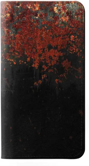 RW3071 Rusted Metal Texture Graphic PU Leather Flip Case Cover for iPhone 13 Pro