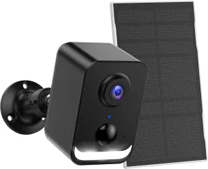 Security Cameras Wireless Outdoor: Solar Power Cameras for Home Security WiFi Battery Seguridad Camara System Kit Surveillance Monitor with Motion Sensor Flood Light Alarm & Color Night Vision