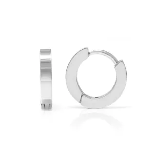 Silver Plain Hug Earrings