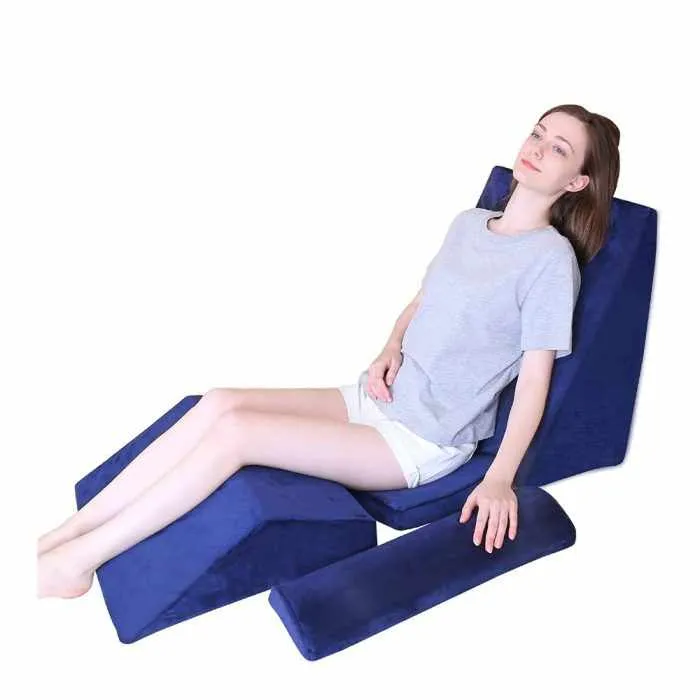 SleepUp Bed Wedge Pillow  Memory Foam Leg Elevation Pillow