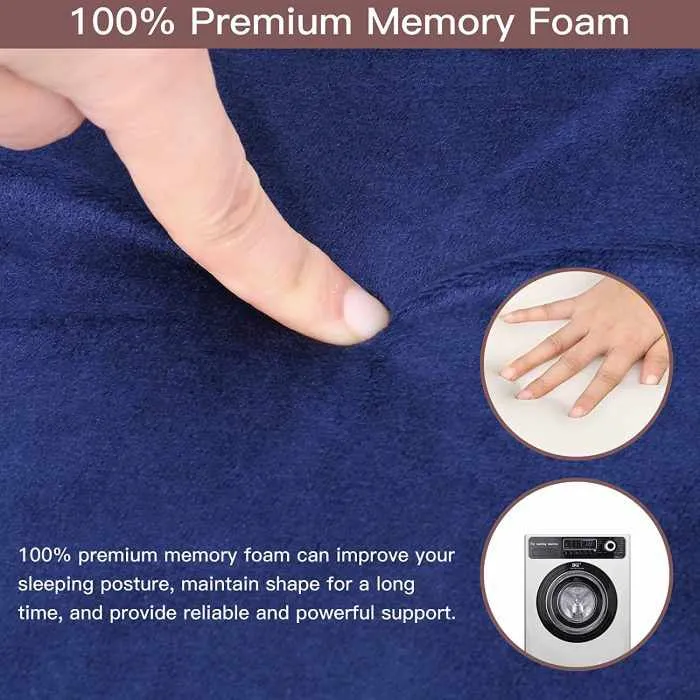 SleepUp Bed Wedge Pillow  Memory Foam Leg Elevation Pillow