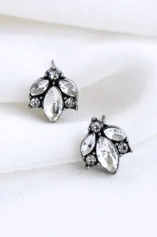 Small Mixed Crystal Stud Earrings