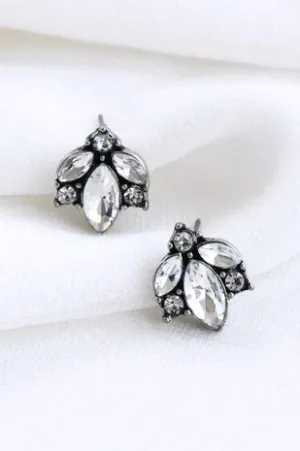 Small Mixed Crystal Stud Earrings