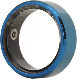 Smart Ring Health, Health Ring to Monitor Fitness Pedometer Sleep Data, Remotely Take Photo, IP68 Smart Health Ring for Men Women, Blue (9)