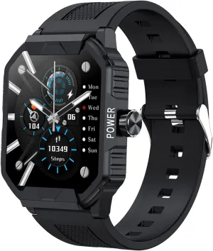 Smart Watch for Men (Receive & Dial), 1.85" Full Screen Fitness Tracker for Android & IOS Phones with Call Blood Pressure Heart Rate Sleep Step Monitor, IP67 Waterproof, Outdoor Sports Smart Watch