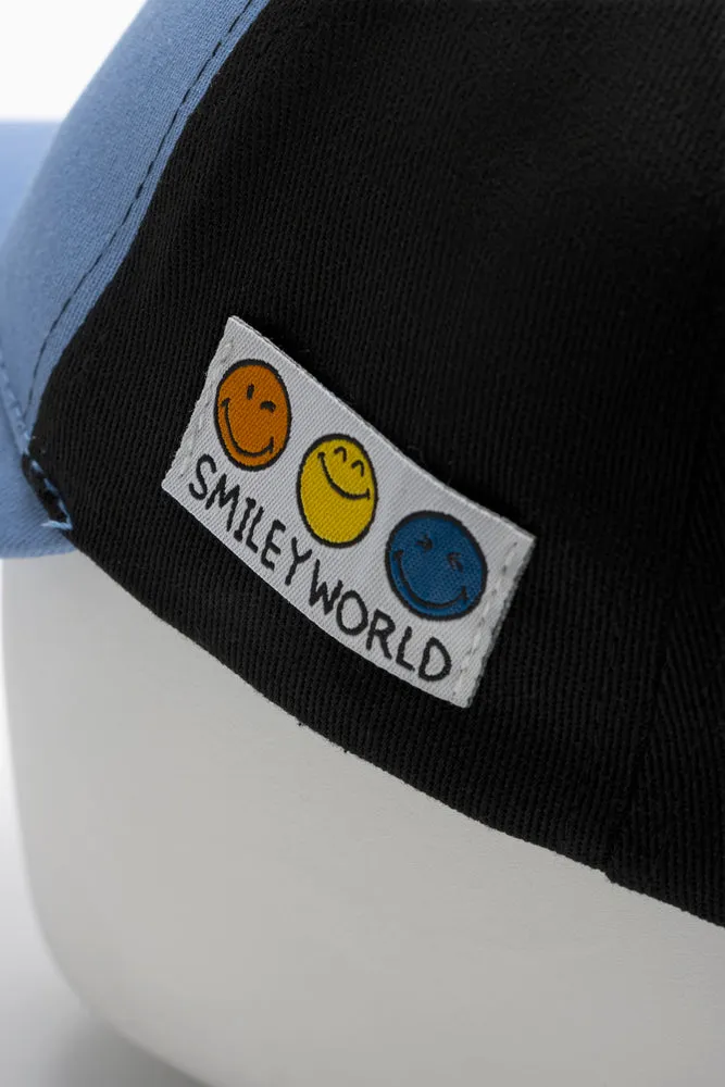 SmileyWorld Peak Cap Black And Blue