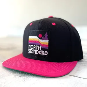 Snapback (Black   Pink with Waves)
