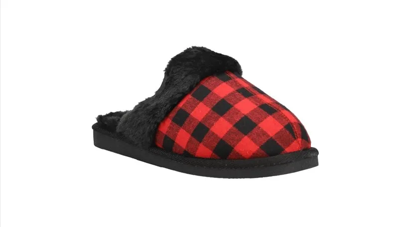 Snooze Slippers - Red Plaid