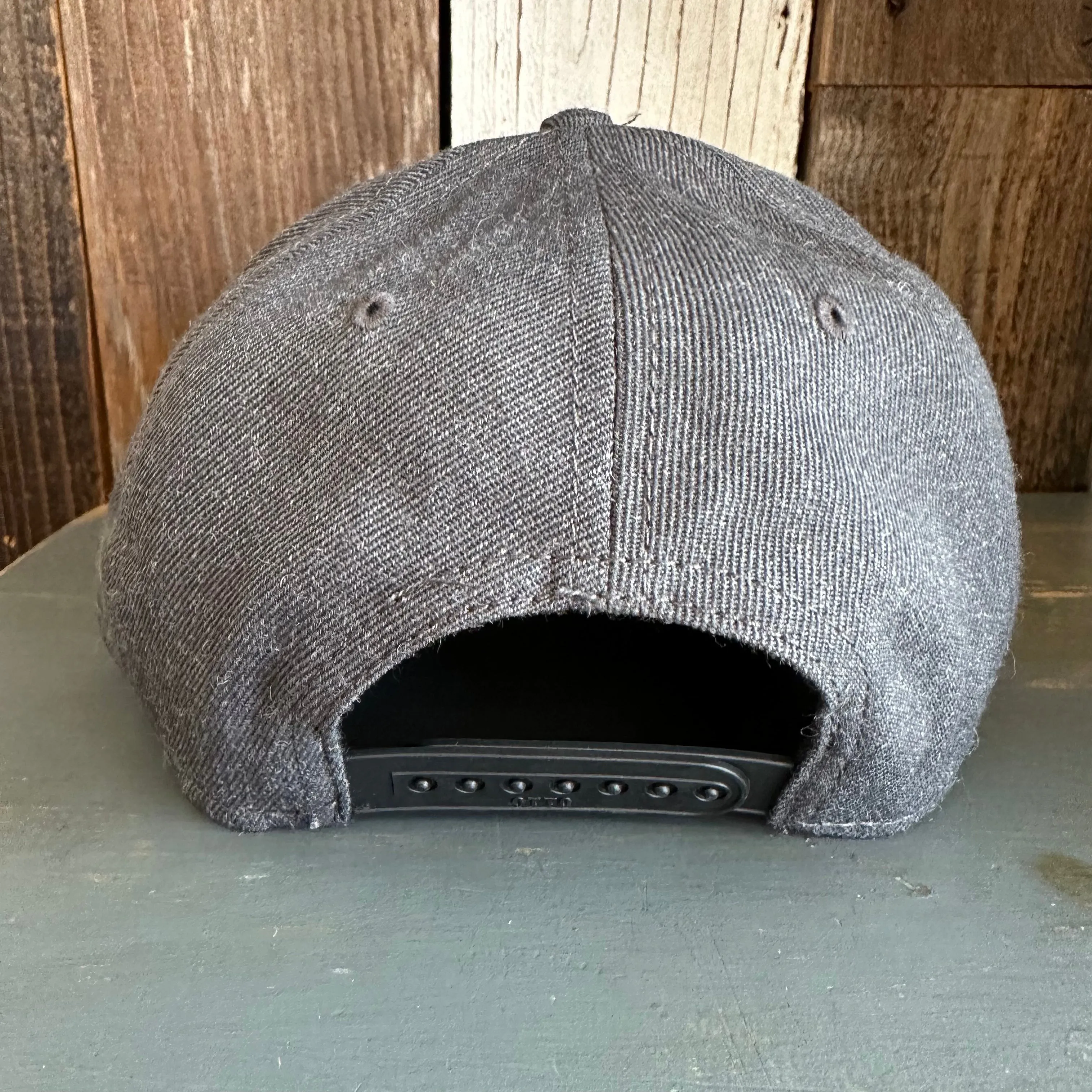 SOUTH BAY SURF (Navy Colored Patch) Premium 6-Panel Low Profile Snapback Hat - Heathered Black