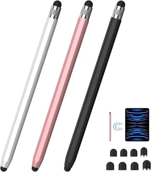 Stylus Pens for Touch Screens, 2-in-1 Magnetic Stylus Pen High Precision & Sensitivity Capacitive Stylus for iPad iPhone Samsung Galaxy Kindle Tablets All Universal Touchscreen Devices-(3Pack)