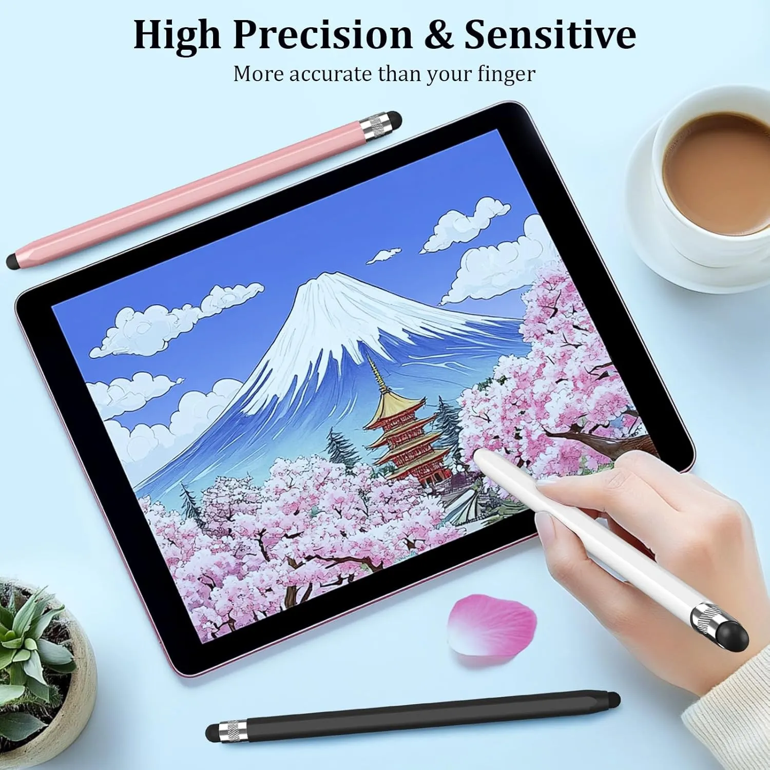 Stylus Pens for Touch Screens, 2-in-1 Magnetic Stylus Pen High Precision & Sensitivity Capacitive Stylus for iPad iPhone Samsung Galaxy Kindle Tablets All Universal Touchscreen Devices-(3Pack)