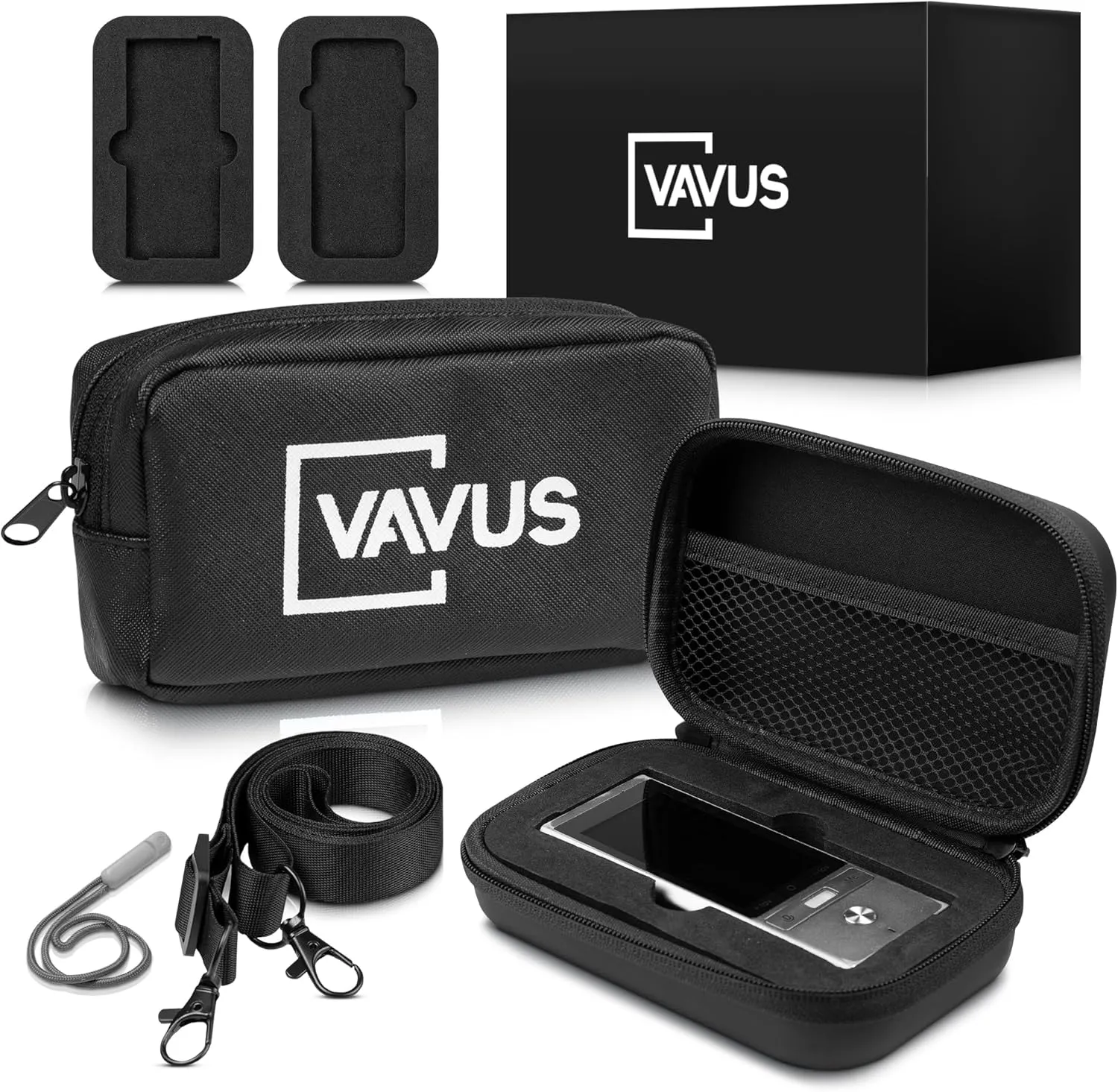 Travel Case Pack for Translators, Hard Shell Case, Accessory Pouch