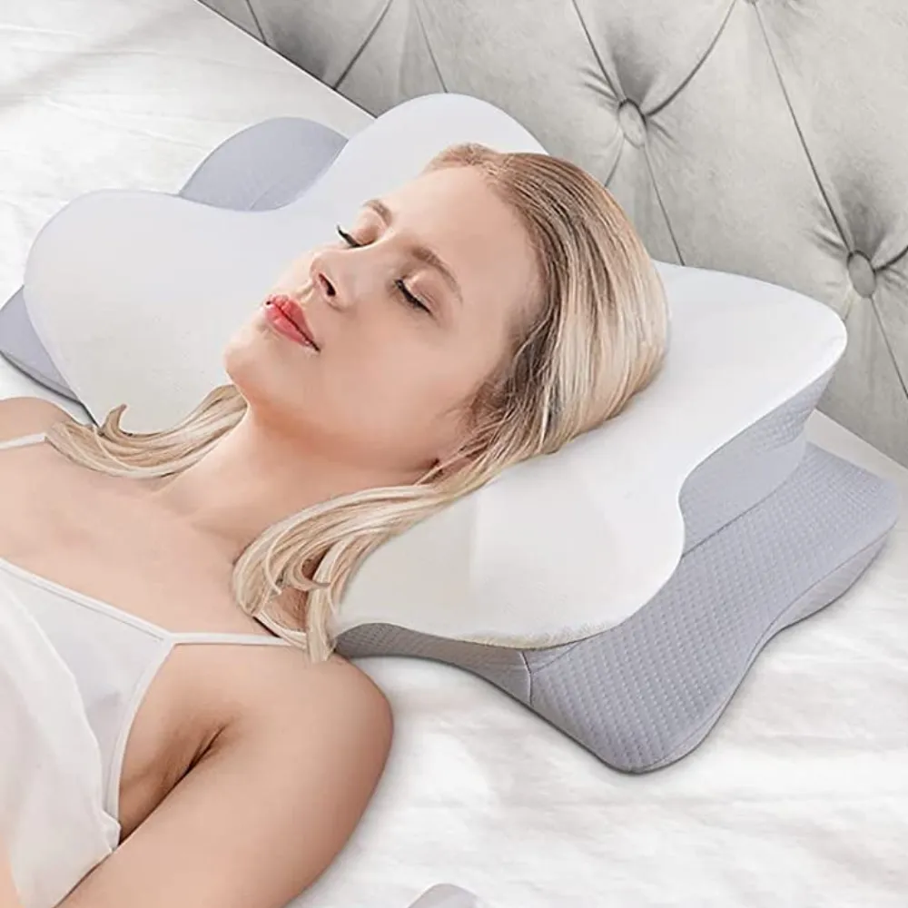 Ultra Ergonomic Memory Foam Neck Support Pillow for Neck Pain Relief