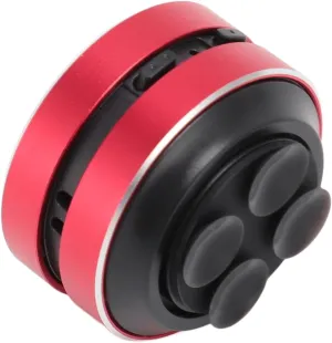 Ultra Mini Bone Conduction Speakers, Turn Anythin into Speaker with Suction Cup, Stereo Bass Portable Small True Speakers Sound Box for Home,Outdoor,Travel (Red)