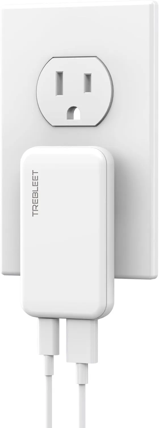 Ultra-Thin 20W USB-C PD Fast Portable Charger, 2-Port Wall Charger, Dual Port PD 3.0& QC 3.0 Compatible for iPhone 15 &15 Pro, 14&14Pro, 13/ 13Pro/ 12/12Pro/ Pixel 8& 8 Pro