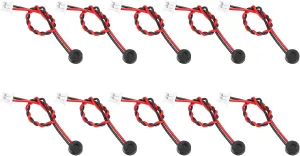 uxcell 10 Pcs 4 x 1.5mm Electret Microphone Small Speakers with 60mm Terminal Wire for Mini Speakers DVD EVD Multimedia Mobile Portable Advertising Machine