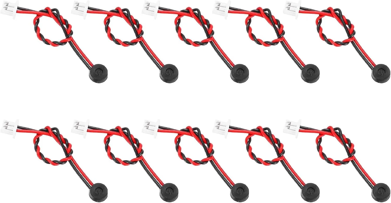 uxcell 10 Pcs 4 x 1.5mm Electret Microphone Small Speakers with 60mm Terminal Wire for Mini Speakers DVD EVD Multimedia Mobile Portable Advertising Machine