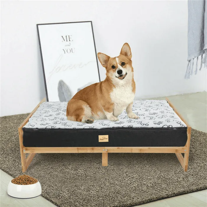 Wooden Elevated Pet Dog Bed Cots